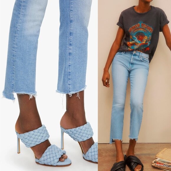 NWOT MOTHER The Insider Crop Step Fray Jeans - Picture 2 of 6